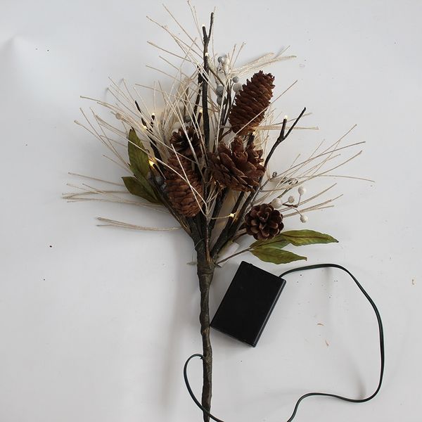 christmas pine needle and pine cones with 20 led branch home decoration holiday gifts
christmas pine needle and pine cones with 20 led branch home decoration holiday gifts