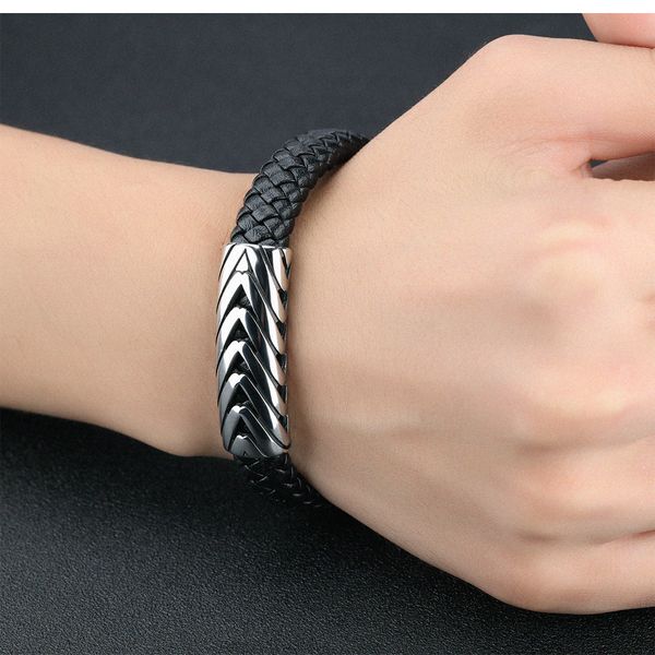 queen66 2020 sport v deign pu leather bracelet for men stainless steel magnet buckle handmade braided boy male wrap bracelets gift, Black
queen66 2020 sport v deign pu leather bracelet for men stainless steel magnet buckle handmade braided boy male wrap bracelets gift, Black