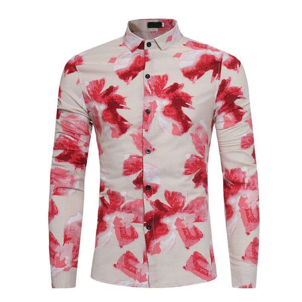 2020 new spring men shirt long sleeve fashion flower printed shirt men casual slim fit camicia uomo, White;black
2020 new spring men shirt long sleeve fashion flower printed shirt men casual slim fit camicia uomo, White;black