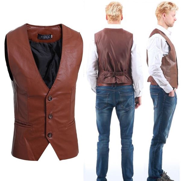 zogaa men's leather vest fashion joker blazer plus size suits casual vests single breasted slim fit leather waistcoat mens, Black;white
zogaa men's leather vest fashion joker blazer plus size suits casual vests single breasted slim fit leather waistcoat mens, Black;white