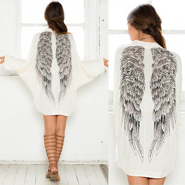 2015 autumn back angel wings print womens cardigan european loose batwing sleeve coat jacket female casual femininas sweater, White
2015 autumn back angel wings print womens cardigan european loose batwing sleeve coat jacket female casual femininas sweater, White