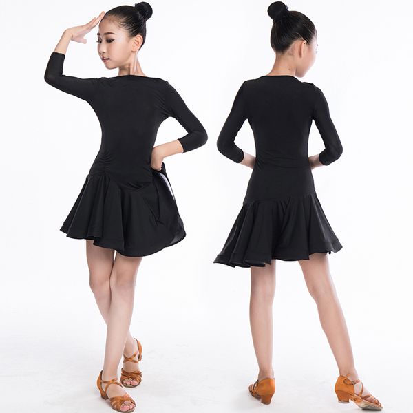 ruffle ballroom latin practice wear dance dress girl competition for children long sleeves kids skirt salsa tango samba cha cha, Black;red
ruffle ballroom latin practice wear dance dress girl competition for children long sleeves kids skirt salsa tango samba cha cha, Black;red