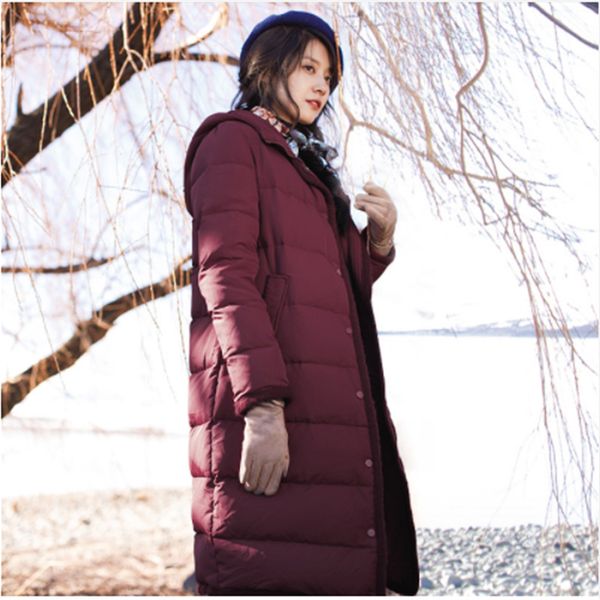 2018 ladies winter fashion hooded long thick warm down jacket female leather loose coat, Black
2018 ladies winter fashion hooded long thick warm down jacket female leather loose coat, Black
