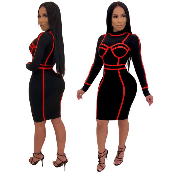 womens summer bodycon dresses night club casual long sleeve clothing panelled pencil dress, Black;gray
womens summer bodycon dresses night club casual long sleeve clothing panelled pencil dress, Black;gray