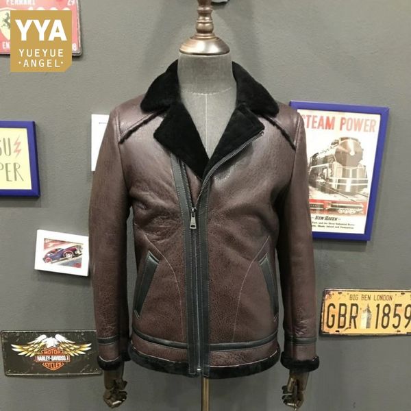 2019 winter shearling coat men brand business zipper genuine leather jacket safari style vintage slim warm coat male outerwear, Black
2019 winter shearling coat men brand business zipper genuine leather jacket safari style vintage slim warm coat male outerwear, Black