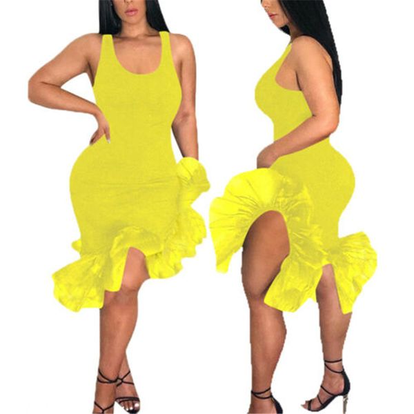 women sleeveless summer dresses 2019 fashion ladies bodycon ruffle irregular evening party club mini dress short dress vestidos, Black;gray
women sleeveless summer dresses 2019 fashion ladies bodycon ruffle irregular evening party club mini dress short dress vestidos, Black;gray