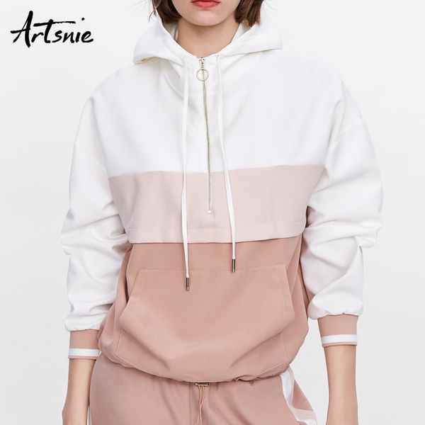 artsnie pink patchwork casual women sweatshirt spring 2019 hoodies long sleeve pockets zipper loose running sweatshirts mujer ly191115, Black
artsnie pink patchwork casual women sweatshirt spring 2019 hoodies long sleeve pockets zipper loose running sweatshirts mujer ly191115, Black