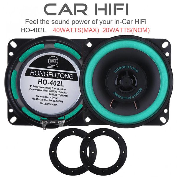 2 pcs 4 inch 40w car hifi coaxial speaker vehicle door auto audio music stereo full range frequency speakers + gasket
2 pcs 4 inch 40w car hifi coaxial speaker vehicle door auto audio music stereo full range frequency speakers + gasket