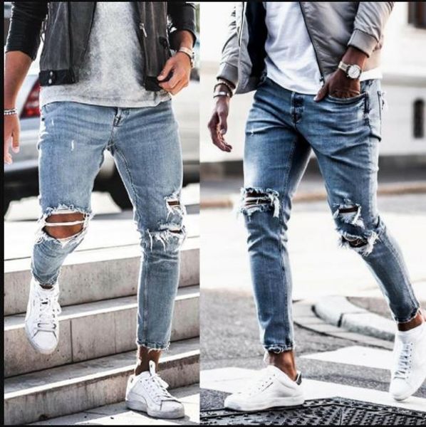 holes mens new ripped jeans denim street style blue hombres clothing casual long pencil pants
holes mens new ripped jeans denim street style blue hombres clothing casual long pencil pants