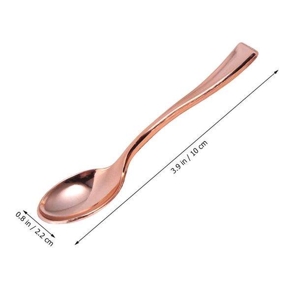 plastic disposable mini rose gold spoon 10cm cake tesating dessert spoons coffee small spoon for wedding party
plastic disposable mini rose gold spoon 10cm cake tesating dessert spoons coffee small spoon for wedding party