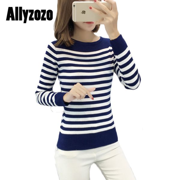 women autumn ladies knitted brife striped sweaters women fashion winter pullover sweater female knitwear outfit, White;black
women autumn ladies knitted brife striped sweaters women fashion winter pullover sweater female knitwear outfit, White;black