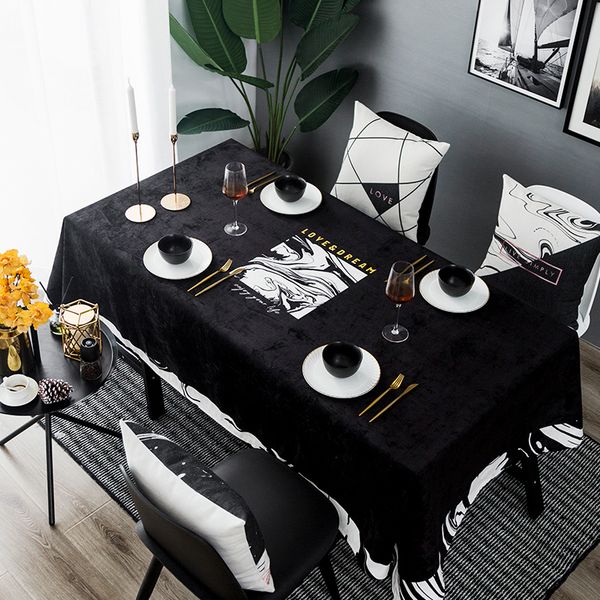 black entry velvet table cloth waterproof creative nordic dining table tablecloth simple modern print tables cover cloth
black entry velvet table cloth waterproof creative nordic dining table tablecloth simple modern print tables cover cloth