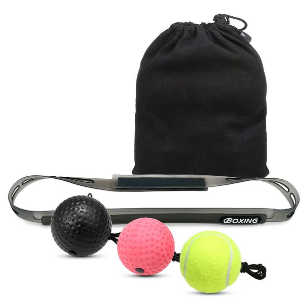 boxing reflex ball set 3 level punching training balls with silicone fitness headband
boxing reflex ball set 3 level punching training balls with silicone fitness headband