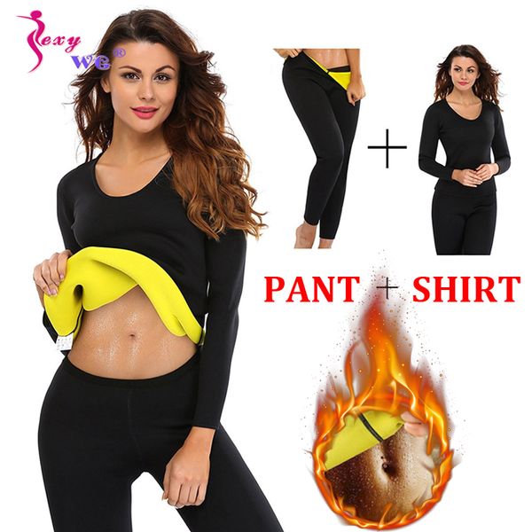sexywg neoprene sauna suit long sleeve + legging sports set women control panties yoga shirts pant waist trainer body shaper, White;red
sexywg neoprene sauna suit long sleeve + legging sports set women control panties yoga shirts pant waist trainer body shaper, White;red