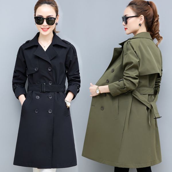 2019 autumn windbreaker jacket women 4xl slim black long-sleeved women jacket winter pocket loose casual long coat female p12, Tan;black
2019 autumn windbreaker jacket women 4xl slim black long-sleeved women jacket winter pocket loose casual long coat female p12, Tan;black