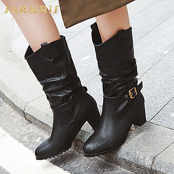 sarairis wholesale 2020 size 34-43 slip on casual shoes women boots female chunky heels mid calf boots woman shoes, Black
sarairis wholesale 2020 size 34-43 slip on casual shoes women boots female chunky heels mid calf boots woman shoes, Black