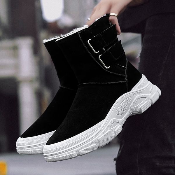 2019 winter thick bottom plus velvet warm snow boots fashion comfortable winter boots, men's comfortable shoes snow boots men, Black
2019 winter thick bottom plus velvet warm snow boots fashion comfortable winter boots, men's comfortable shoes snow boots men, Black