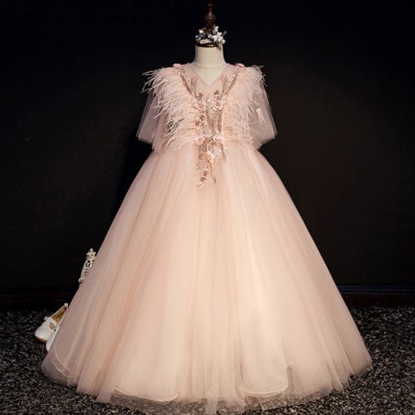 2020 new long style long-sleeved feather jacket simple good-looking fashion handmade flower peng peng skirt host girls piano performance dre, White;blue
2020 new long style long-sleeved feather jacket simple good-looking fashion handmade flower peng peng skirt host girls piano performance dre, White;blue