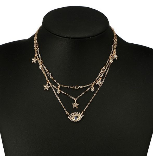 womens necklaces bohemia layered choker necklace evil eye necklace star necklace crystal star pendant multilayer station chain, Golden;silver
womens necklaces bohemia layered choker necklace evil eye necklace star necklace crystal star pendant multilayer station chain, Golden;silver