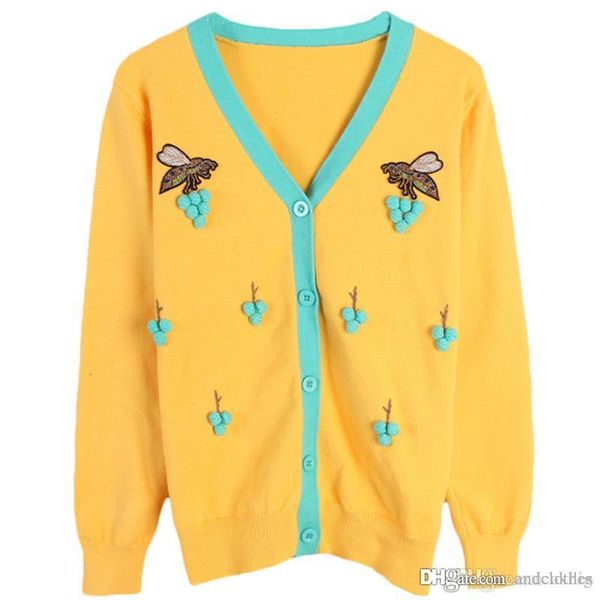 mens designer jacket women's knit cardigan early autumn new women's contrast stripe bee embroidery v-neck long sleeve loosethin si
mens designer jacket women's knit cardigan early autumn new women's contrast stripe bee embroidery v-neck long sleeve loosethin si