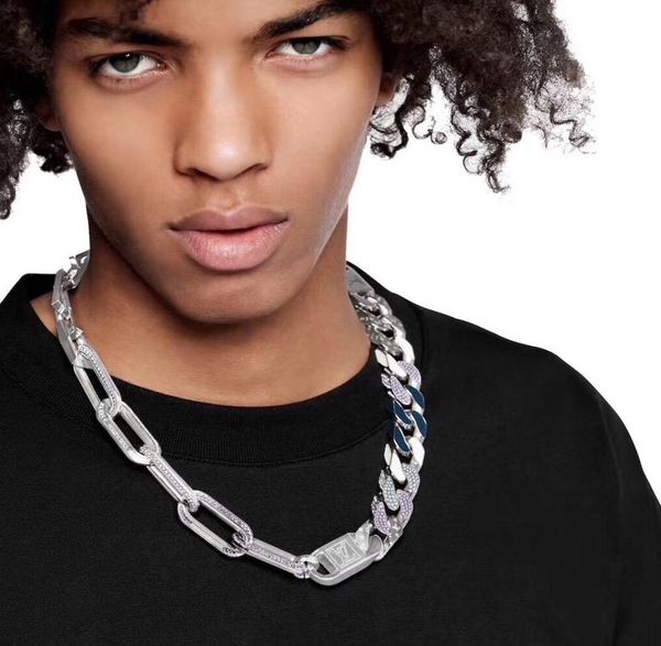 luxury design necklace new arrive fashion men titanium steel engrave four leaf flower colored enamel diamond thick chain links necklaces, Silver
luxury design necklace new arrive fashion men titanium steel engrave four leaf flower colored enamel diamond thick chain links necklaces, Silver