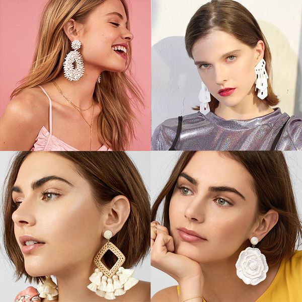 white big tassel earrings for women 2019 trendy beads flower cotton fringed dangle drop earrings hanging wedding jewelry, Silver
white big tassel earrings for women 2019 trendy beads flower cotton fringed dangle drop earrings hanging wedding jewelry, Silver