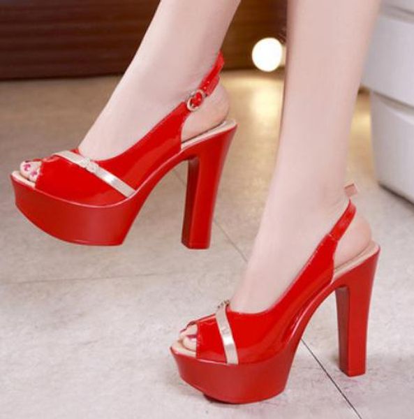 2019 women's sandals in summer with new style high heel coarse heel waterproof table shoes heel 10cm ,13cm@54, Black
2019 women's sandals in summer with new style high heel coarse heel waterproof table shoes heel 10cm ,13cm@54, Black