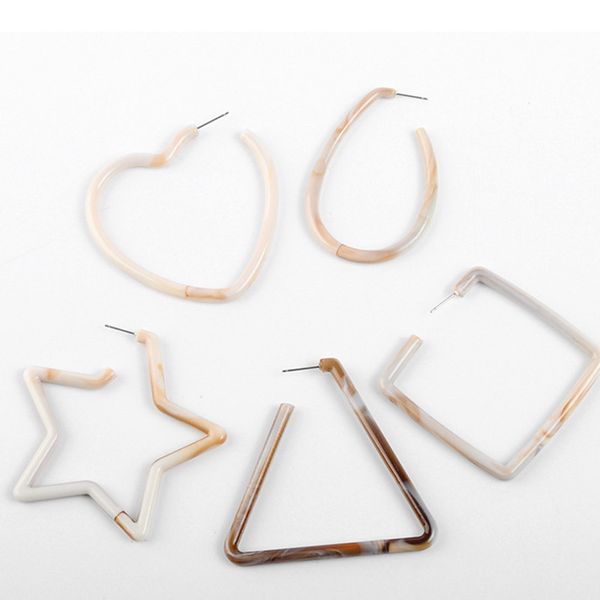 vintage geometric large transparent heart resin hoop earrings women blue brown acrylic statement earring bohemia jewelry brincos, Golden;silver
vintage geometric large transparent heart resin hoop earrings women blue brown acrylic statement earring bohemia jewelry brincos, Golden;silver