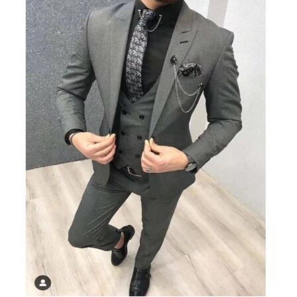 тонкий fit one button groom tuxedos charcoal gray best man groomsmen мужские свадебные костюмы (куртка жених + брюки + жилет, White;black
тонкий fit one button groom tuxedos charcoal gray best man groomsmen мужские свадебные костюмы (куртка жених + брюки + жилет, White;black
