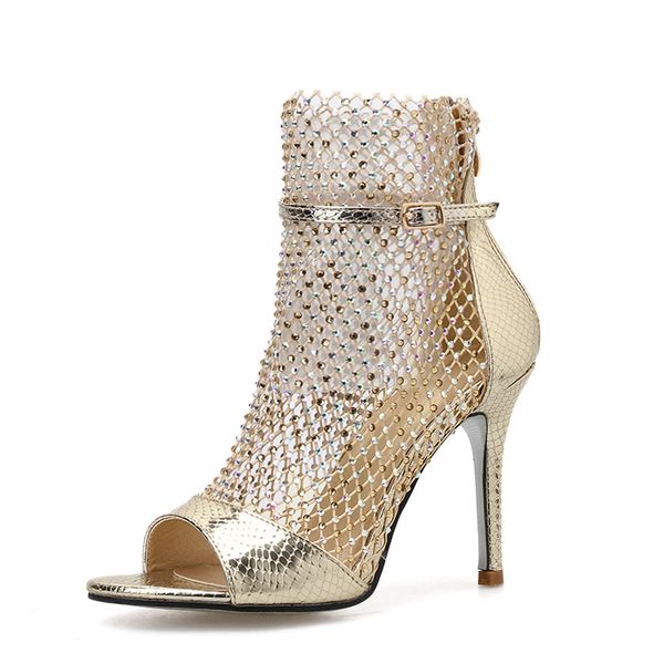 fashion spring gold glitter rhinestone mesh ankle sandals boots high heels booties peep-toe pumps lady party shoes, Black
fashion spring gold glitter rhinestone mesh ankle sandals boots high heels booties peep-toe pumps lady party shoes, Black