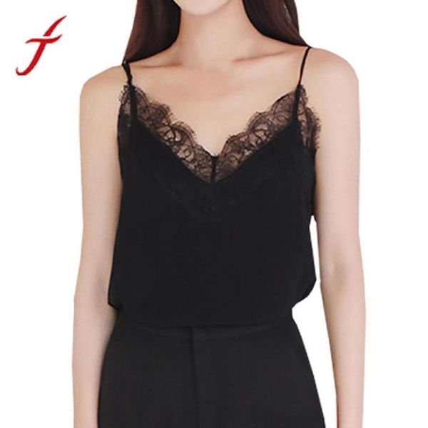 hj summer women ladies casual sleeveless deep v-neck vest shirt black white tank