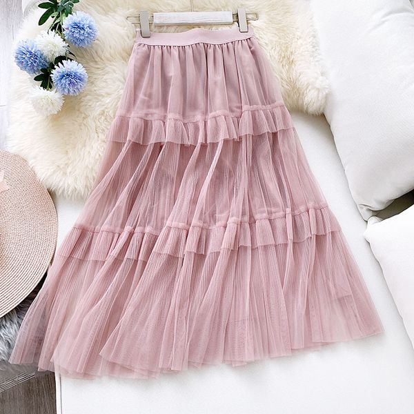 women's mesh ball gown skirt 2020 autumn winter new korean women's elastic waist pleated skirt ruffle cake falda ml351, Black
women's mesh ball gown skirt 2020 autumn winter new korean women's elastic waist pleated skirt ruffle cake falda ml351, Black