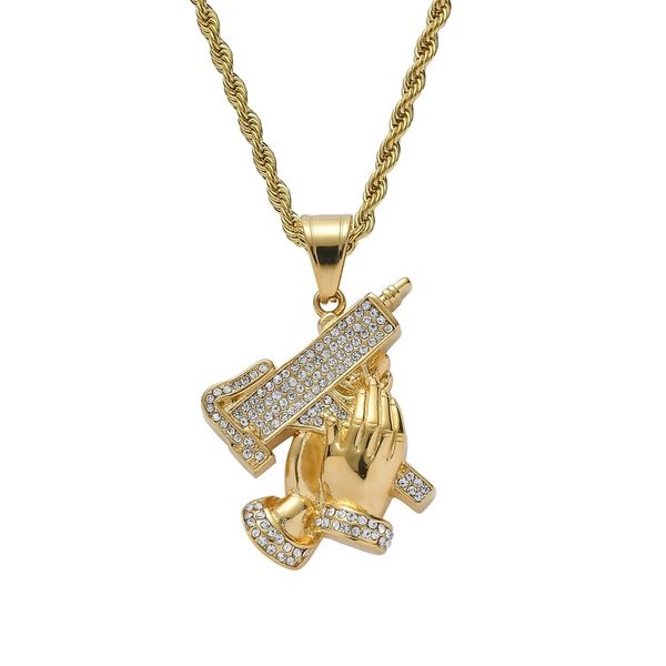 hip hop hands gun pendant necklaces for men women luxury diamonds pendants stainless steel machine gun gold silver necklace jewelry
hip hop hands gun pendant necklaces for men women luxury diamonds pendants stainless steel machine gun gold silver necklace jewelry
