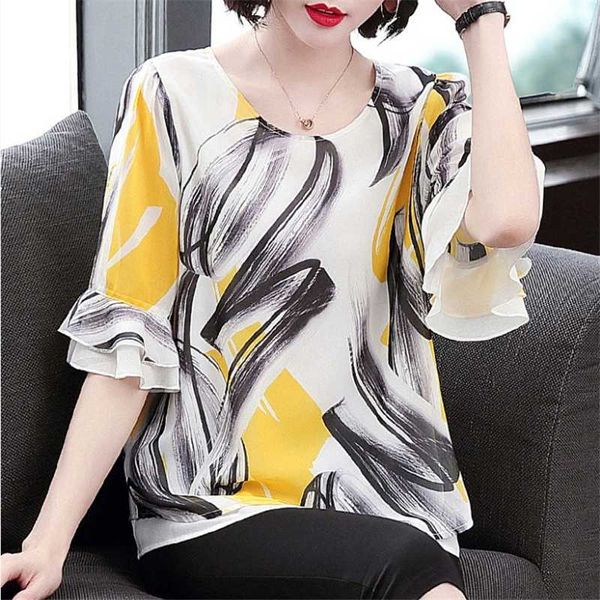 summer printed chiffon shirt 2020 fashion new large size office blouse casual loose flare half-sleeved shirt women, White
summer printed chiffon shirt 2020 fashion new large size office blouse casual loose flare half-sleeved shirt women, White