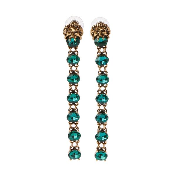 beautiful workmanship green crystal long earrings exaggerated pearl lion head drop dangle earrings, Golden
beautiful workmanship green crystal long earrings exaggerated pearl lion head drop dangle earrings, Golden