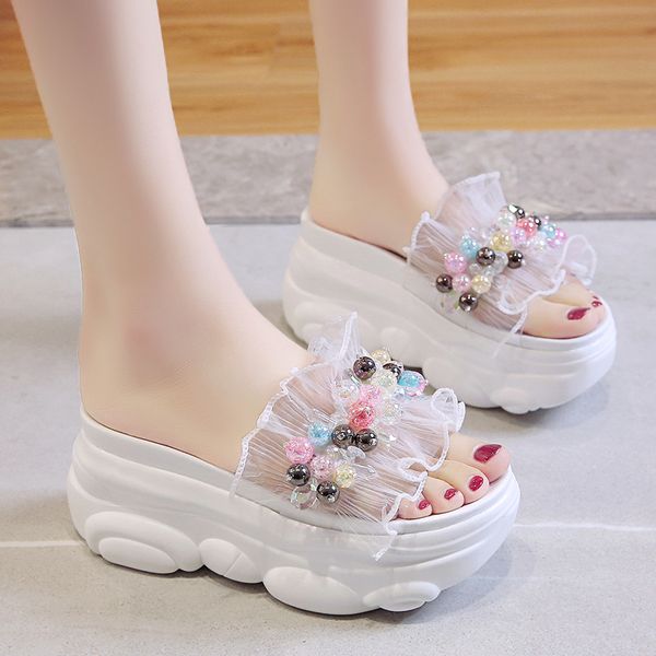 female shoes glitter slides med house slippers platform flower shose women fashion transparent heel 2020 jelly flat, Black
female shoes glitter slides med house slippers platform flower shose women fashion transparent heel 2020 jelly flat, Black