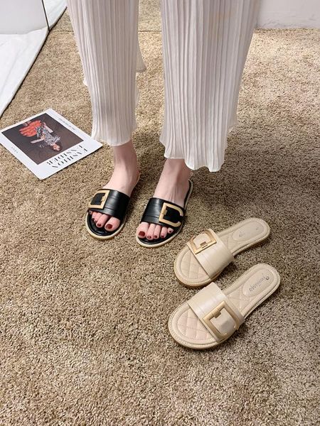 the word slippers women wear 2020 summer new korean flat bottom wild fashion sandals and slippers women sandals, Black
the word slippers women wear 2020 summer new korean flat bottom wild fashion sandals and slippers women sandals, Black