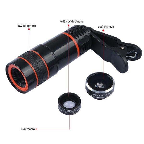 phone lens 1шт телефон объектива 8х телефото 198 градусов рыбий 0.63x широкоугольный 15х макро четыре-in-one set для iphone xs 11pro max sam
phone lens 1шт телефон объектива 8х телефото 198 градусов рыбий 0.63x широкоугольный 15х макро четыре-in-one set для iphone xs 11pro max sam