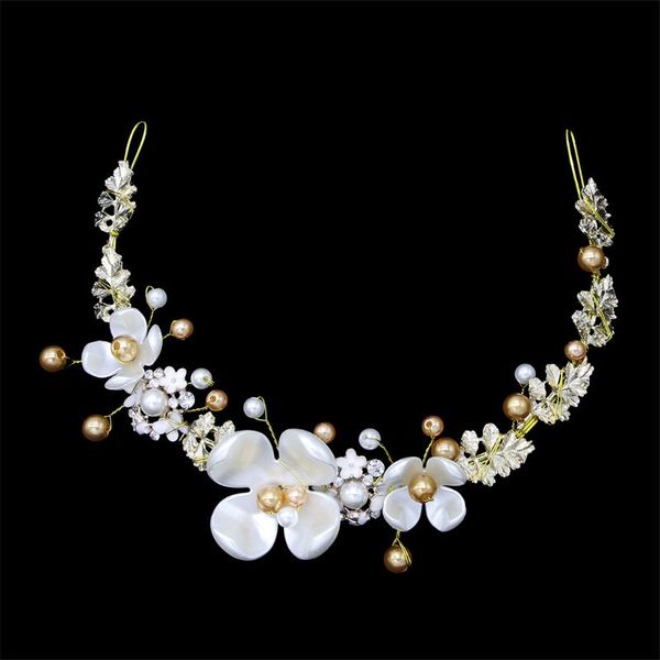 bridal jewelry handmade headdress imitation pearl alloy beaded baroque bride crown wedding hair accessories, Golden;white
bridal jewelry handmade headdress imitation pearl alloy beaded baroque bride crown wedding hair accessories, Golden;white