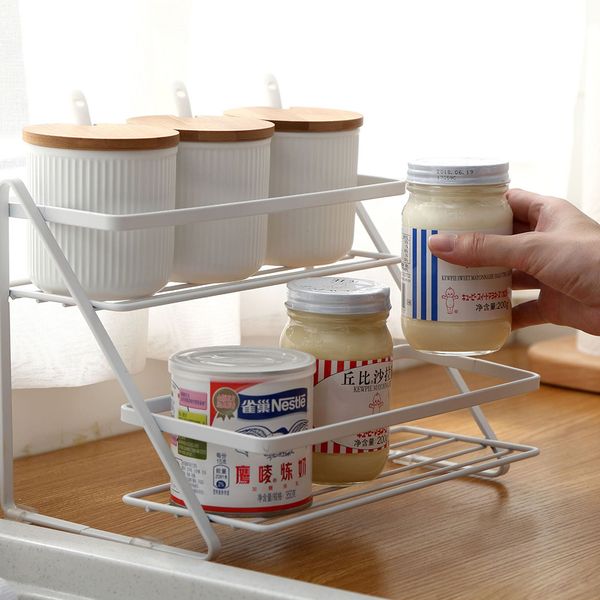 2 layer iron стеллаж для хранения для кухни соусы ванной организация
2 layer iron стеллаж для хранения для кухни соусы ванной организация