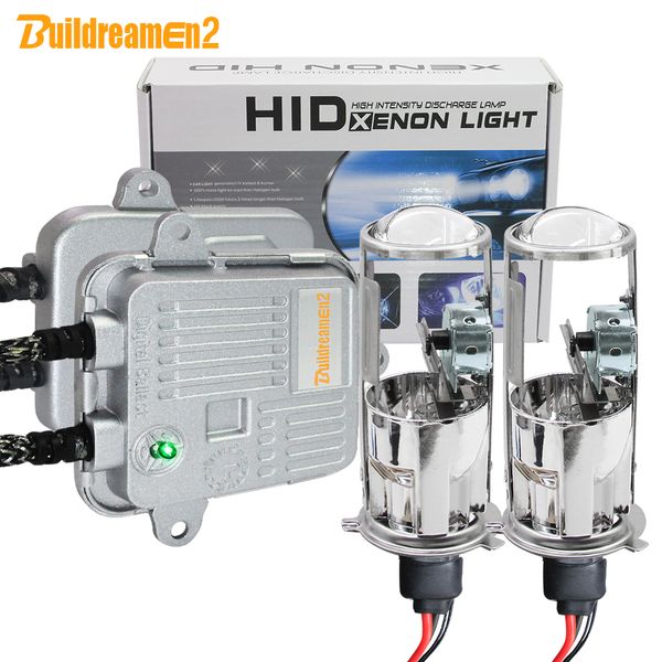 

buildreamen2 h4 mini projector lens hi/lo bi-xenon hid xenon kit ac ballast car headlight high low beam 55w 4300k 6000k 8000k