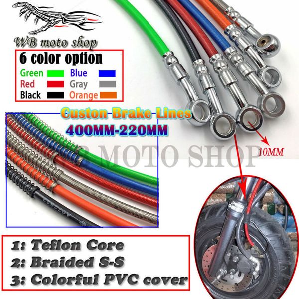 motorcycle dirt bike braided steel hydraulic reinforce brake line clutch oil hose tube 400mm to 2200mm universal fit racing
motorcycle dirt bike braided steel hydraulic reinforce brake line clutch oil hose tube 400mm to 2200mm universal fit racing