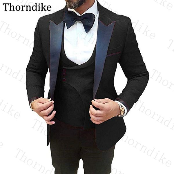 thorndike black slim fit jacquard banquet tuxedo for men 2020 wedding man suit shawl lapel formal business party suits men, White;black
thorndike black slim fit jacquard banquet tuxedo for men 2020 wedding man suit shawl lapel formal business party suits men, White;black