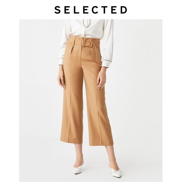 selected women's autumn woolen belt design wide-leg pants sig|419318512, Black;white
selected women's autumn woolen belt design wide-leg pants sig|419318512, Black;white