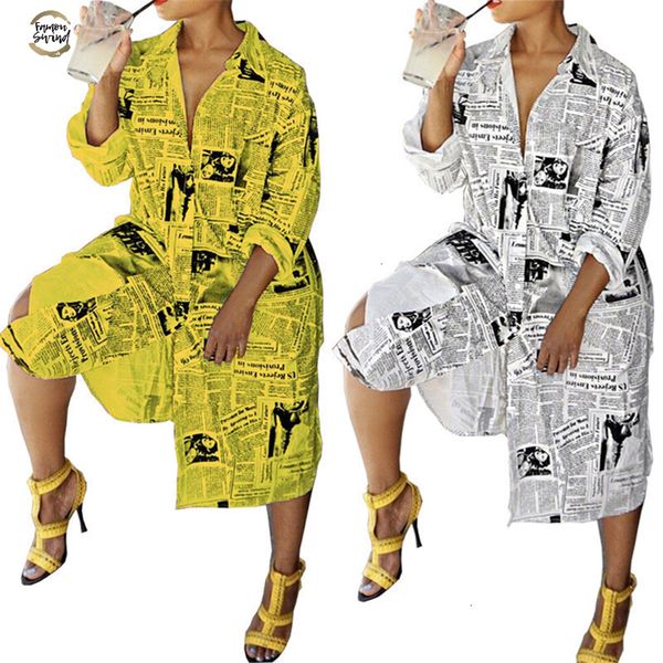 long new design women blouses shirts newspaper printed long sleeve turn down neck women streetwear, White
long new design women blouses shirts newspaper printed long sleeve turn down neck women streetwear, White
