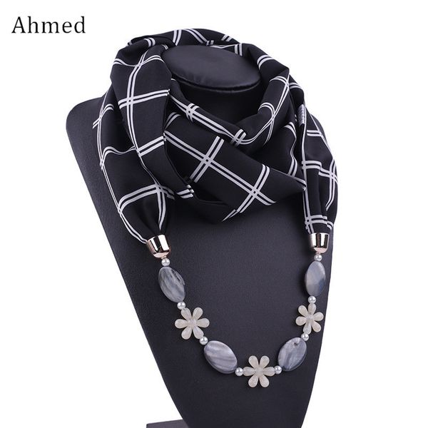 ahmed spring winter fashion chiffon shell flower pendant necklace scarf for women bohemian collar bijoux female collier jewelry, Silver
ahmed spring winter fashion chiffon shell flower pendant necklace scarf for women bohemian collar bijoux female collier jewelry, Silver