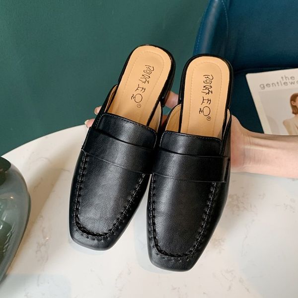 summer sandals woman lazy shoes square toe leather low heel flat bottom ladies tide stylish simplicity daily light shoes j15-97, Black
summer sandals woman lazy shoes square toe leather low heel flat bottom ladies tide stylish simplicity daily light shoes j15-97, Black