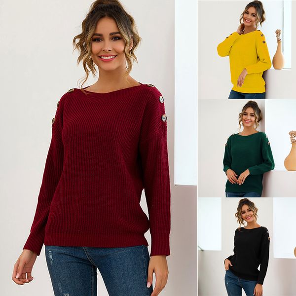 korean style women sweater button long sleeve autumn pullover sweters women invierno 2019 loose solid knitted sweater black, White;black
korean style women sweater button long sleeve autumn pullover sweters women invierno 2019 loose solid knitted sweater black, White;black