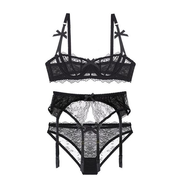 sexy кружева ultra-thin-transparent non-pad 1/2 половина чашки бюстгальтера костюм 3 шт, Red;black
sexy кружева ultra-thin-transparent non-pad 1/2 половина чашки бюстгальтера костюм 3 шт, Red;black
