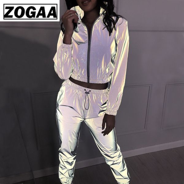 zogga fashion 2 piece fitness women set safe reflective coating heat insulation breathable women's jogging suits with zipper, White
zogga fashion 2 piece fitness women set safe reflective coating heat insulation breathable women's jogging suits with zipper, White